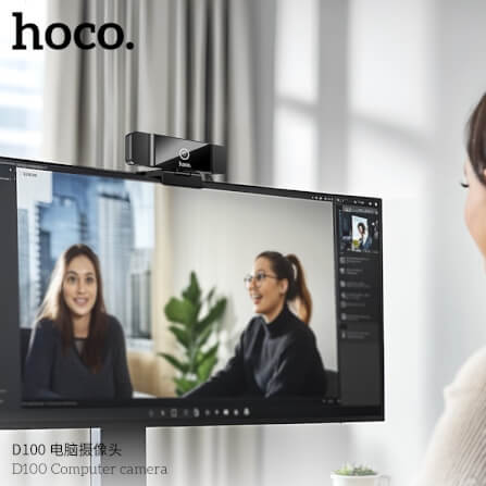 กล้องเว็บแคม FULL HD 1080P 2MP HOCO D100 ไมโครโฟนคู่ 30FPS มุมกว้าง 80°_4