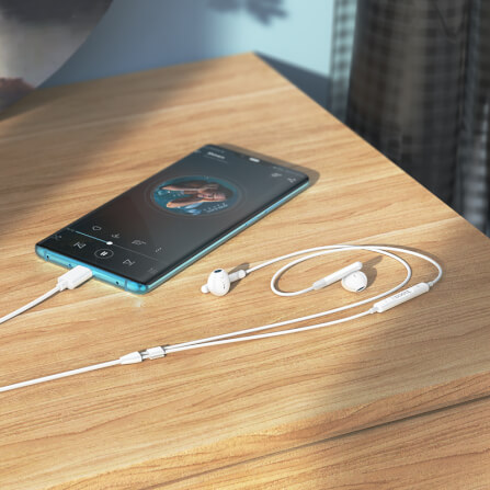 หูฟัง HOCO M93 สาย USB-C สีขาว ไมโครโฟนในตัว พร้อมปุ่มคอนโทรล_4