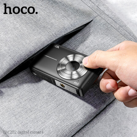 กล้องดิจิตอล HOCO DV202 หน้าจอ HD IPS 2.4 นิ้ว ความละเอียดสูง 44 ล้านพิกเซล สีดำ_4