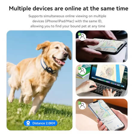 อุปกรณ์ติดตามสัตว์เลี้ยง HOCO E91C GPS TAG แบบคล้องปลอกคอ รองรับ APPLE FIND MY สีขาว_4