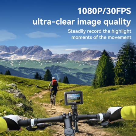 กล้องแอคชั่น HOCO DV100 สีดำ กันน้ำลึก 30 เมตร เลนส์ 150 องศา 1080P / 30FPS หน้าจอ IPS 2 นิ้ว_4