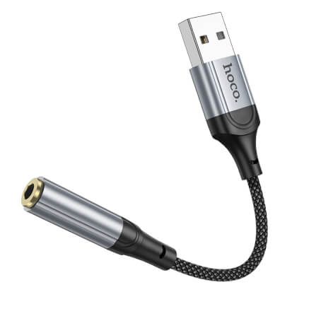 ตัวแปลงหูฟัง USB TO AUX 3.5MM HOCO LS36 ชิป DAC คุณภาพเสียง HIFI รองรับการโทรและฟังเพลง_4