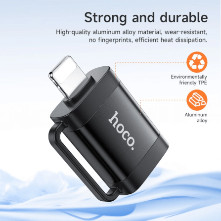 อะแดปเตอร์ LIGHTNING TO USB HOCO UA31A รองรับ OTG ความเร็ว 480MBPS สำหรับ IPHONE 6-14 & IPAD_4