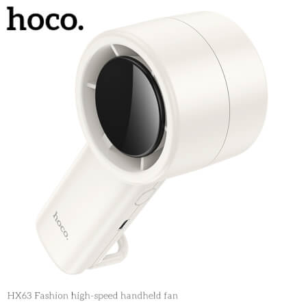 พัดลมพกพา HOCO HX63 แรงลมเทอร์โบ ปรับได้ 100 ระดับ หน้าจอดิจิทัล แบตเตอรี่ 2000MAH ใช้งานสูงสุด 6 ชั่วโมง_4