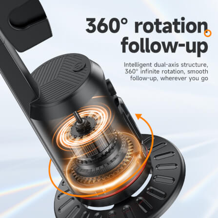 ขาตั้งมือถือ HOCO K23 AI SMART TRACKING หมุนได้ 360° ติดตามใบหน้าอัตโนมัติ รีโมท BLUETOOTH 5.2 ควบคุมด้วยท่าทาง และฐานยึดขนาด 1/4 นิ้ว_4