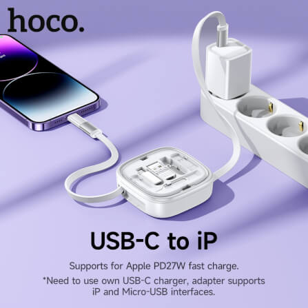 ชุดสายชาร์จเร็ว 6IN1 HOCO U140 สีดำ พร้อมกล่องเก็บ TYPE-C TO TYPE-C จ่ายไฟ 60W และหัวแปลง 3 ชนิด_4