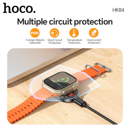 แท่นชาร์จนาฬิกาสมาร์ทวอทช์ HOCO HK84 สำหรับ APPLE WATCH 1-10, ULTRA, SE สีขาว_5