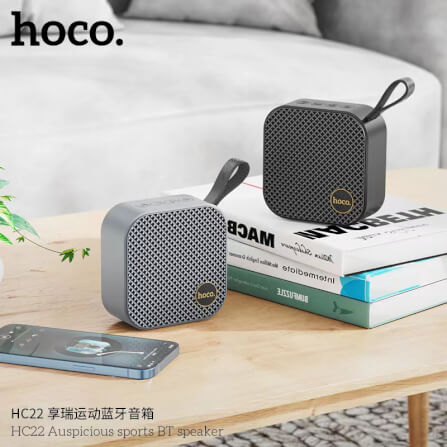 ลำโพงบลูทูธ HOCO HC22 สีขาว รองรับ TWS, TF CARD, AUX 3.5MM, USB FLASHDRIVE_5