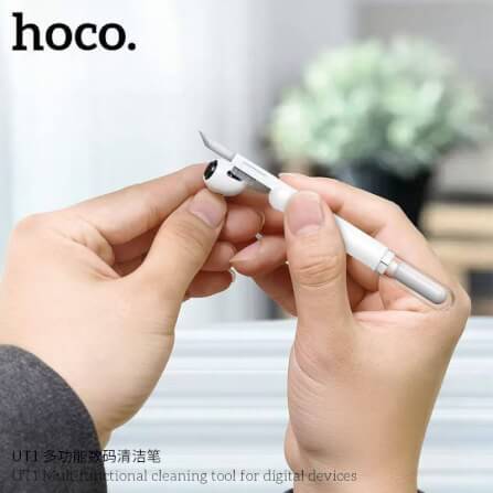 ชุดทำความสะอาดอุปกรณ์ดิจิทัล 3-IN-1 HOCO UT1 สำหรับหูฟัง มือถือ แกดเจ็ต สีขาว_5