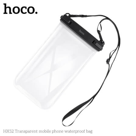 ซองมือถือกันน้ำ HOCO HX52 ระดับ IP68 ล็อค 2 ชั้น รองรับหน้าจอสัมผัส พร้อมสายคล้องคอ สีดำ_5