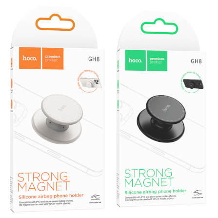 กริปจับมือถือ HOCO GH8 แบบวงแหวนแม่เหล็ก N52 ยืดหดได้ ตั้งมือถือได้ สีดำ_5