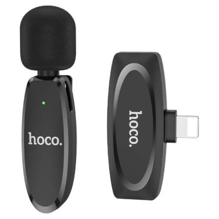 ไมโครโฟนไร้สาย HOCO L15 IOS LIGHTNING ระบบรับเสียง 360° ความถี่ 2.4GHZ ระยะการใช้งาน 15 เมตร สำหรับ IPHONE_5