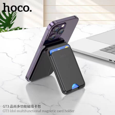 ขาตั้งมือถือแม่เหล็ก+ที่เก็บบัตร HOCO GT3 MAGNETIC WALLET สำหรับ IOS HC6_6