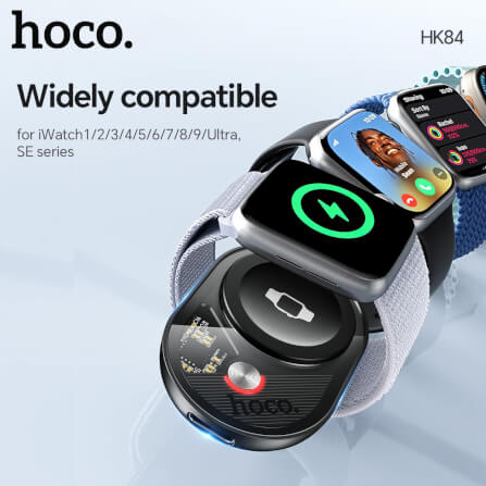 แท่นชาร์จนาฬิกาสมาร์ทวอทช์ HOCO HK84 สำหรับ APPLE WATCH 1-10, ULTRA, SE สีขาว_6