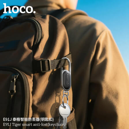 อุปกรณ์ติดตามจีพีเอส HOCO E91J สีดำ รูปแบบพวงกุญแจ สำหรับ รองรับ APPLE FIND MY_6
