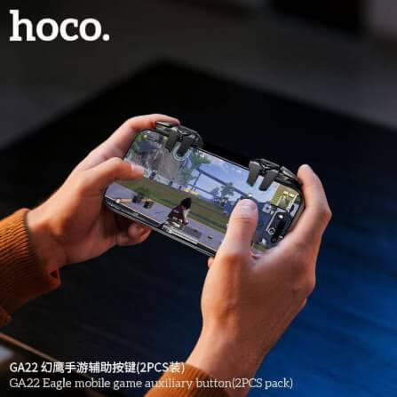 ปุ่มช่วยยิงเกมมือถือ 2 ชิ้น HOCO GA22 รองรับมือถือ 4-7 นิ้ว ช่วยเพิ่มความแม่นยำ เล่นลื่น ยิงไว_6