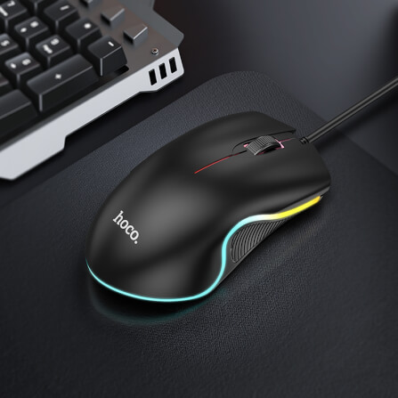 เมาส์เกมมิ่ง HOCO GM19 แต่งไฟ RGB LUMINOUS สาย USB ยาว 1.4 เมตร DPI 1000_6