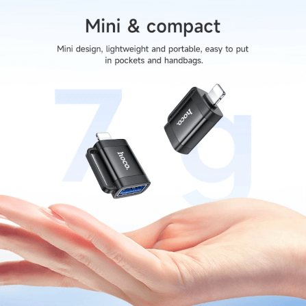 อะแดปเตอร์ LIGHTNING TO USB HOCO UA31A รองรับ OTG ความเร็ว 480MBPS สำหรับ IPHONE 6-14 & IPAD_6