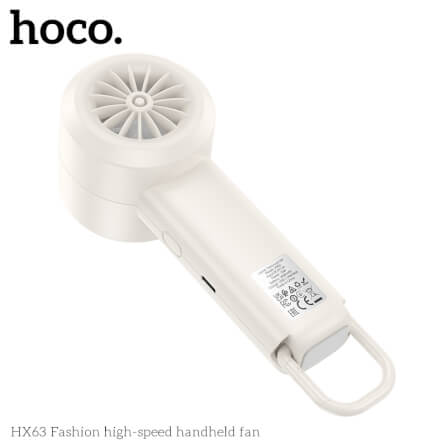 พัดลมพกพา HOCO HX63 แรงลมเทอร์โบ ปรับได้ 100 ระดับ หน้าจอดิจิทัล แบตเตอรี่ 2000MAH ใช้งานสูงสุด 6 ชั่วโมง_6