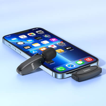 ไมโครโฟนไร้สาย HOCO L15 IOS LIGHTNING ระบบรับเสียง 360° ความถี่ 2.4GHZ ระยะการใช้งาน 15 เมตร สำหรับ IPHONE_6