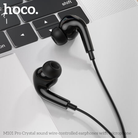หูฟัง HOCO M101 PRO สาย AUX 3.5MM สีดำ ไมโครโฟนในตัว พร้อมปุ่มคอนโทรล_6
