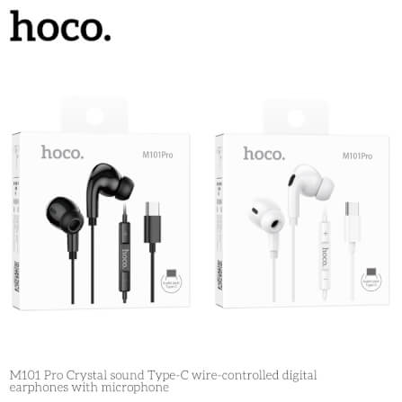 หูฟัง HOCO M101 PRO สาย TYPE-C สีขาว ไมโครโฟนในตัว พร้อมปุ่มคอนโทรล_6