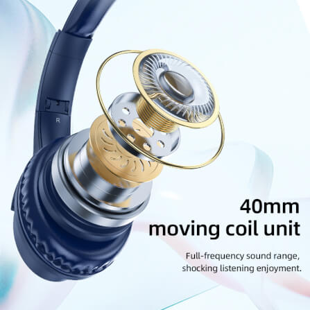 หูฟังไร้สาย HOCO W40 สีดำ พับเก็บได้ รองรับ AUX 3.5MM / TF CARD_7