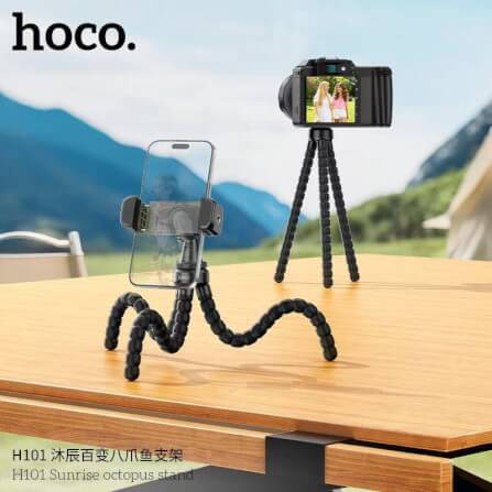 ขาตั้งมือถือ HOCO H101 หนวดปลาหมึก 3 ขา ดัดงอได้ 360° พกพาง่าย ติดตั้งได้ทุกที่ สีดำ_7