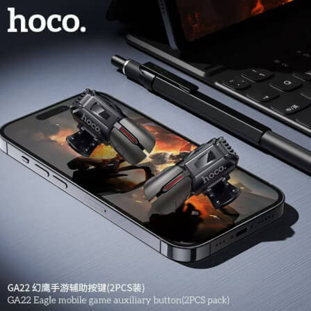 ปุ่มช่วยยิงเกมมือถือ 2 ชิ้น HOCO GA22 รองรับมือถือ 4-7 นิ้ว ช่วยเพิ่มความแม่นยำ เล่นลื่น ยิงไว_7