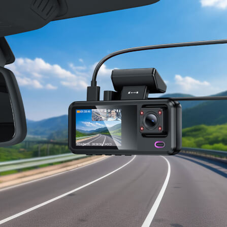 กล้องติดรถยนต์ 3IN1 HOCO DV15 แบบ 3 ช่องสัญญาณ WIFI IPS ขนาด 2 นิ้ว ความละเอียด HD 720P_7
