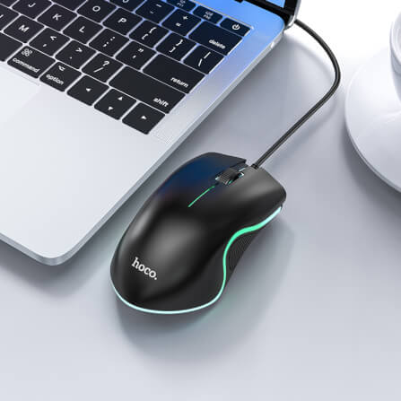 เมาส์เกมมิ่ง HOCO GM19 แต่งไฟ RGB LUMINOUS สาย USB ยาว 1.4 เมตร DPI 1000_7