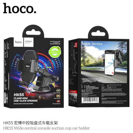 ที่วางโทรศัพท์ในรถยนต์ HOCO HK55 หมุนได้ 360° ติดตั้งบนแดชบอร์ดและกระจกหน้า_7