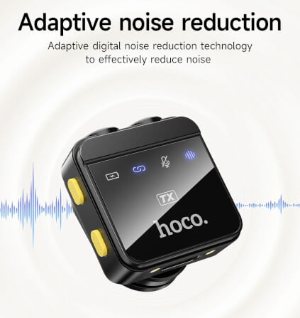 ไมโครโฟนไร้สาย HOCO L17 ระบบลดเสียงรบกวน รับเสียง HD 360° ส่งสัญญาณ 2.4GHZ ระยะการใช้งาน 15 เมตร สำหรับ ANDROID & IOS_7