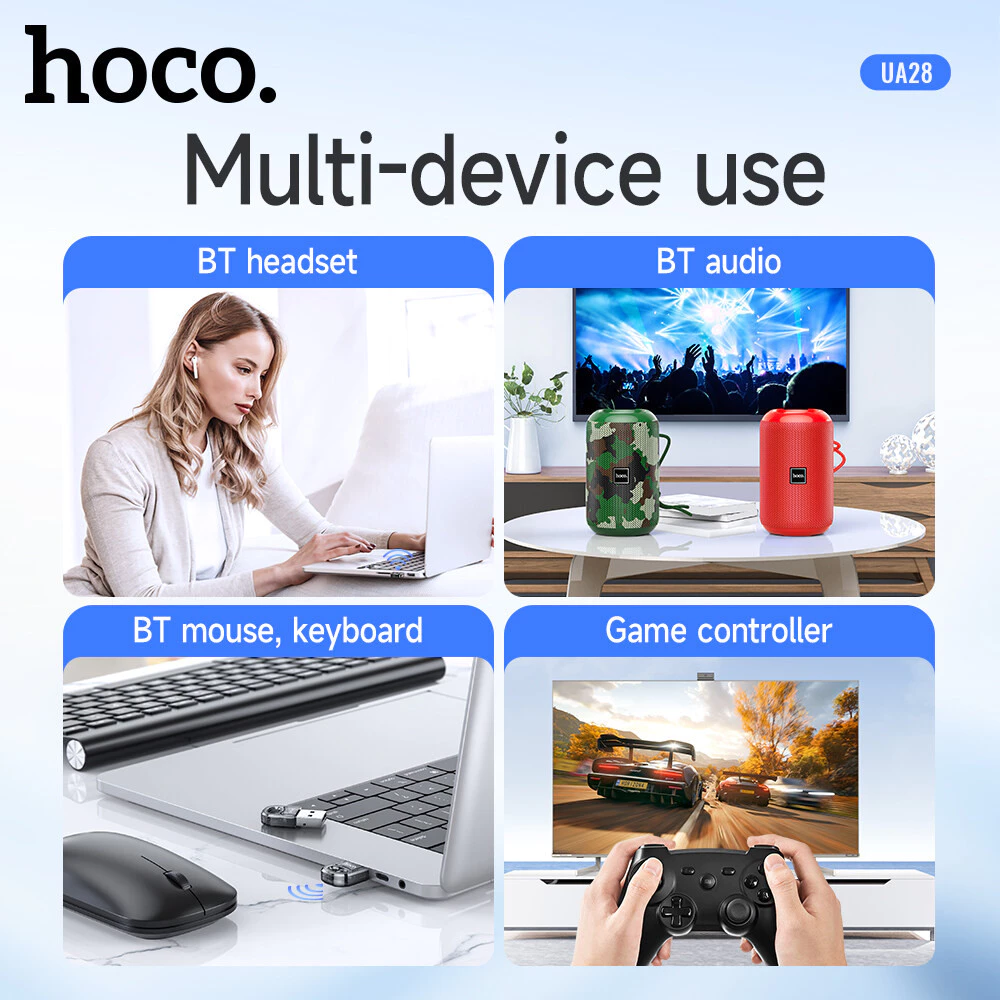 ตัวรับสัญญาณบลูทูธ HOCO UA28 BLUETOOTH 5.1 ความเร็ว 3MBPS ระยะเชื่อมต่อ 10 เมตร_7