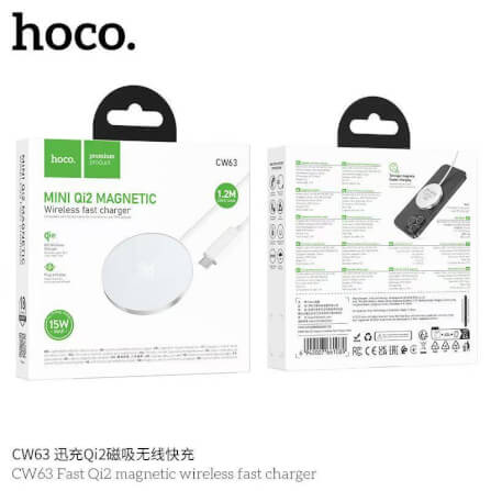แท่นชาร์จไร้สาย HOCO CW63 มาตรฐาน QI2 WIRELESS ชาร์จเร็วสูงสุด 15W_8