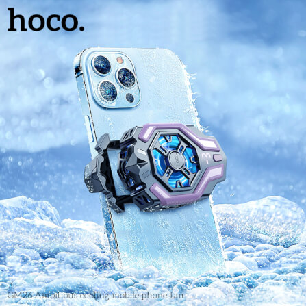 พัดลมระบายความร้อนมือถือ HOCO GM26 มีหน้าจอแสดงอุณหภูมิ ลมแรงเย็นเร็ว -3°C สำหรับมือถือจอ 4.5-7 นิ้ว_8