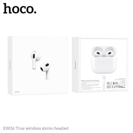 หูฟังไร้สาย TWS HOCO EW26 ไมโครโฟนในตัว BT 5.3 แบตเตอรี่ 4 ชม. สีขาว_8