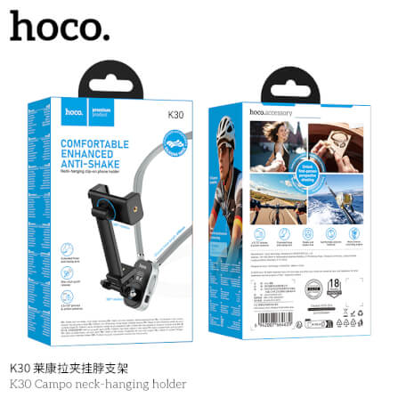 ที่จับโทรศัพท์ HOCO K30 สีดำ แบบคล้องคอ พร้อมสายรัดหน้าอก หมุนได้ 360°_8
