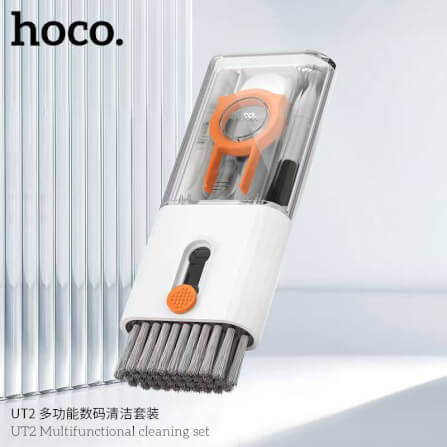 ชุดทำความสะอาดอุปกรณ์ดิจิทัล 10-IN-1 HOCO UT2 เหมาะสำหรับคีย์บอร์ด มือถือ หูฟัง กล้อง สีขาว_8