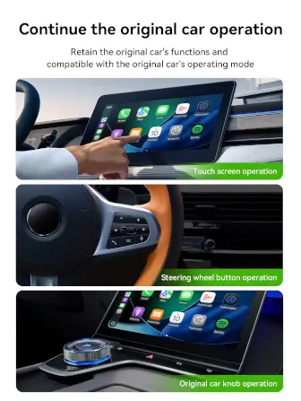 อะแดปเตอร์ WIRELESS CARPLAY HOCO HU3 แปลง CARPLAY แบบมีสายให้เป็นไร้สาย สำหรับ IPHONE สีดำ_8