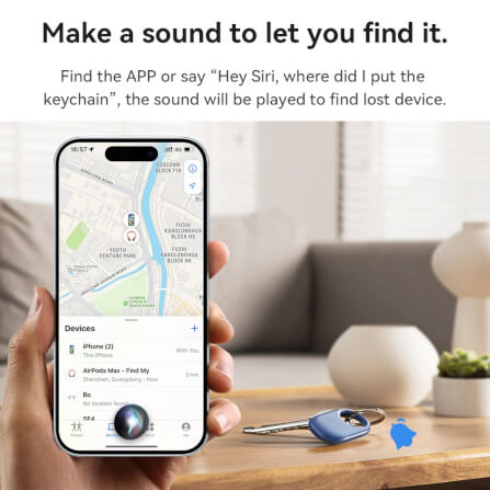อุปกรณ์ติดตามจีพีเอส HOCO E94 GPS TAG สำหรับ APPLE IOS สีฟ้า_8