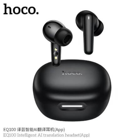 หูฟังแปลภาษา 134 ภาษา HOCO EQ100 สีดำ AI อัจฉริยะ รองรับแอป HOCO MUSIC ปรับแต่งเสียง EQ_8