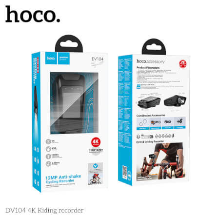 กล้องติดจักรยาน HOCO DV104 4K 60FPS พร้อมไฟหน้าในตัว 1000LM หน้าจอ IPS HD กันสั่น กันน้ำ IPX5 รองรับ WIFI และ APP_8