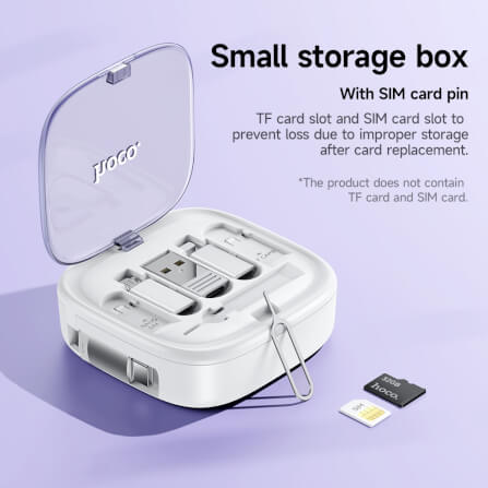 ชุดสายชาร์จเร็ว 6IN1 HOCO U140 สีดำ พร้อมกล่องเก็บ TYPE-C TO TYPE-C จ่ายไฟ 60W และหัวแปลง 3 ชนิด_8