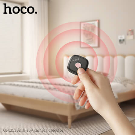 เครื่องตรวจจับกล้องอินฟาเรด HOCO GM231 ป้องกันการแอบถ่าย เพิ่มความปลอดภัย ตรวจจับระยะ 5 เมตร สีดำ_9