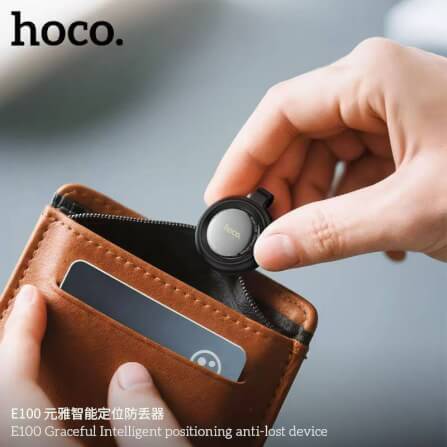 อุปกรณ์ติดตามจีพีเอส HOCO E100 สำหรับ APPLE IOS พร้อมเคสซิลิโคนในตัว สีดำ_9