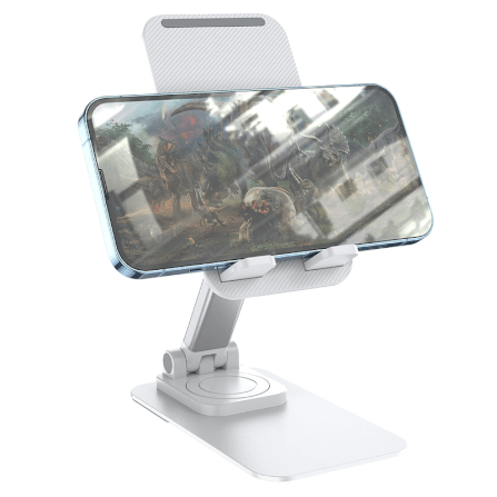 ที่วางมือถือ HOCO PH50 สีขาว หมุนได้ 360° รองรับมือถือ 4.5-7 นิ้ว ปรับระดับ 2 แกน พับเก็บได้_9