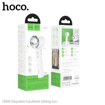 พัดลมพกพา HOCO HX61 ปรับแรงลม 3 ระดับ พับได้ 90° แบตเตอรี่ 1200MAH ใช้งานสูงสุด 4.5 ชั่วโมง_9