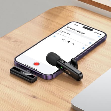 ไมโครโฟนไร้สาย HOCO L20 IOS LIGHTNING รับเสียง HD 360° ระบบลดเสียงรบกวน สำหรับ IPHONE 6-14_11