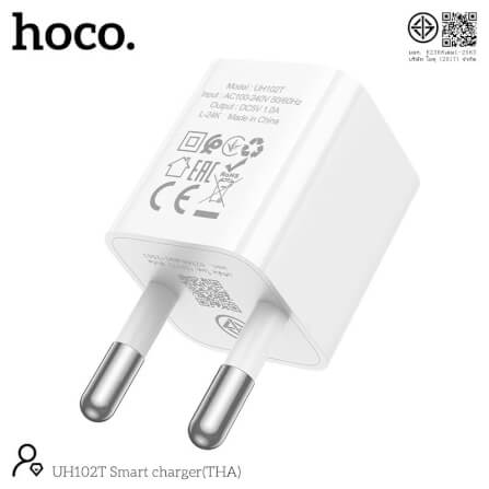 หัวชาร์จ HOCO UH102T จ่ายไฟ 1 แอมป์ 1A สำหรับอุปกรณ์ขนาดเล็ก เช่น หูฟัง TWS ปากกา ลำโพง โคมไฟ_9